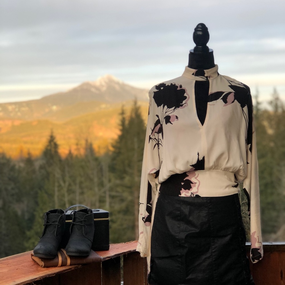 Free people floral blouse